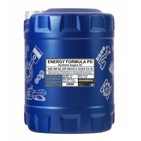 Motoreļļa Mannol 7913 Energy Formula PD 5W-40 10 ltr.
