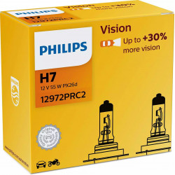 H7 12V 55W PX26d Vision +30% 2GAB. Philips