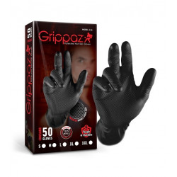 Grippaz Nitrila cimdi 240mm 6mil 50pcs/box Black Size L