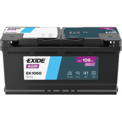 Akumulators Exide EK1060 AGM 106Ah, 950A, 12V 392x175x190